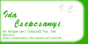 ida csepcsanyi business card